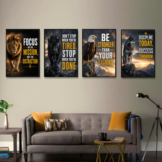 Progress Mindset Animal Wall Art