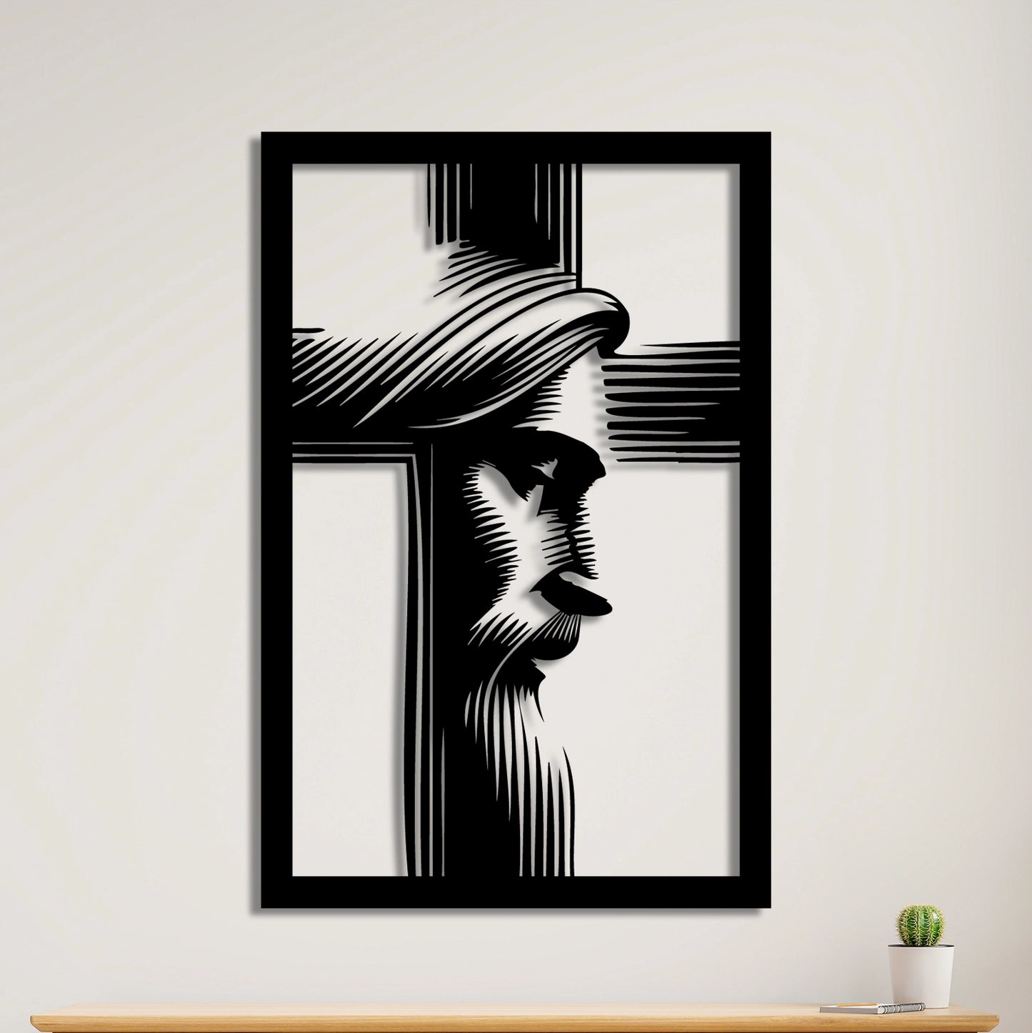 Jesus – Cross of Faith in Metal Wall Art
