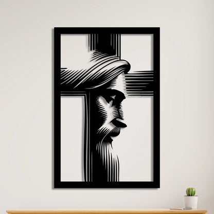 Jesus – Cross of Faith in Metal Wall Art