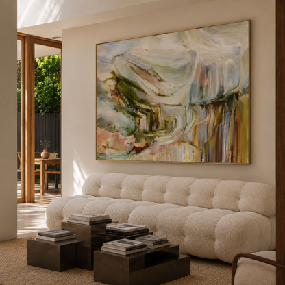 Color Flow Home Canvas Wall Art Frame