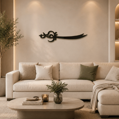 Zulfiqar Sword Islamic Metal Wall Art