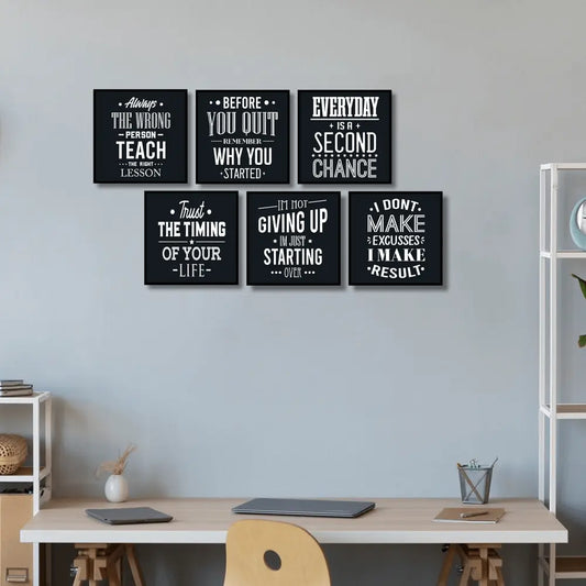 Motivational Buisness Qoutes (6panel) Wall Art