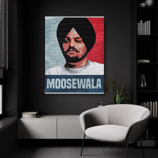 Sidhu Moosewala Armed Pose - Realistic Print 2