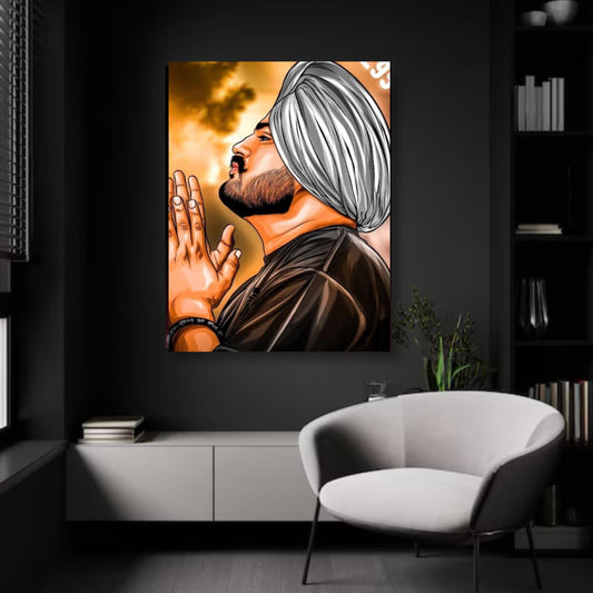 Sidhu Moosewala Armed Pose - Realistic Print 7