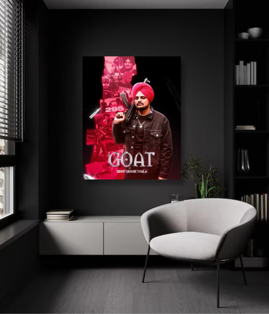 Sidhu Moosewala Armed Pose - Realistic Print 6