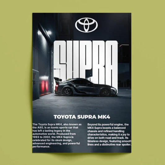 Toyota Supra MK4 Wall Poster