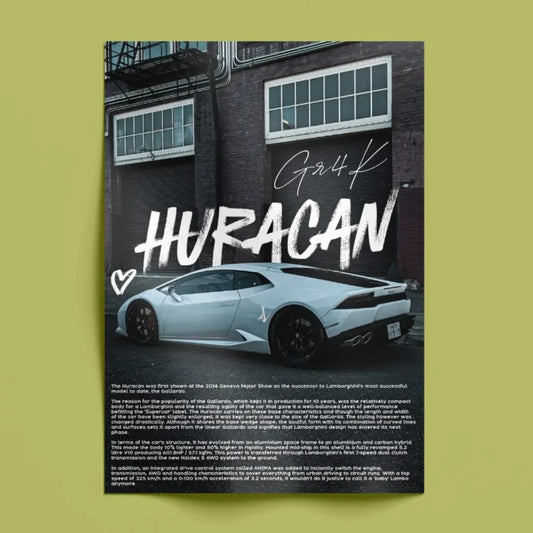 Lamborghini Huracan Wall Poster