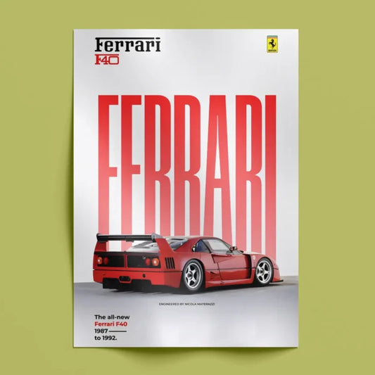 Ferrari Car Wall Poster