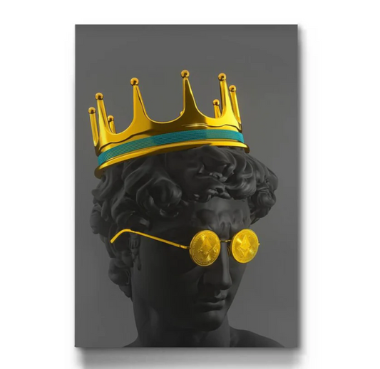 Gold Glasses Statue