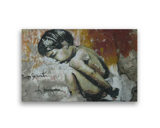 Poverty Graffiti Child