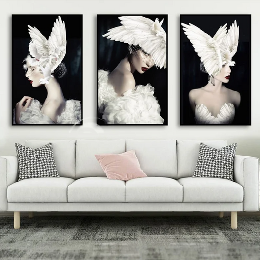 FLROAL NORDIC TRIO ART – 3 PANEL SET