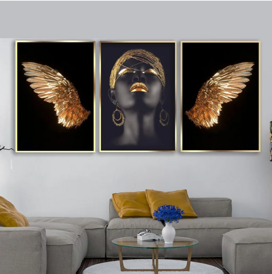 AFRICAN BOLD NORDIC TRIO ART – 3 PANEL SET