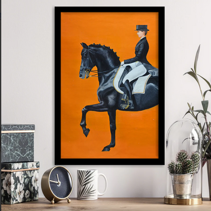 Orange Horse Running Wall Art l Wall Art