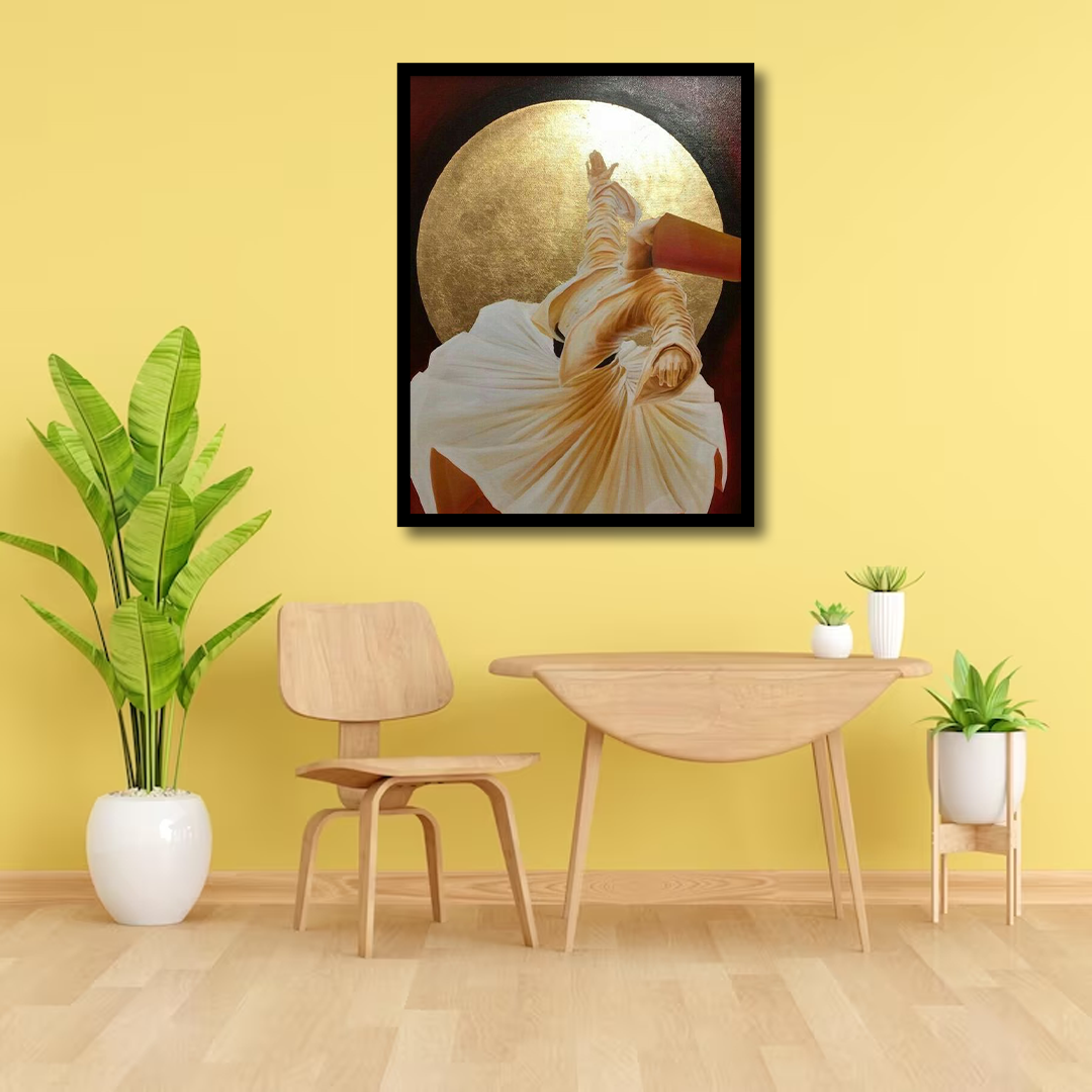Serenity of Sufi Whirling Dervish Rumi Canvas frames | Wall Art