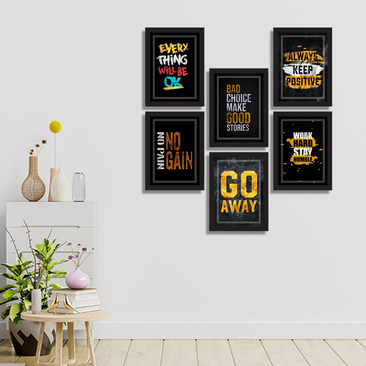 Motivational Frames Set of Frames -  Decor Setup