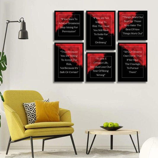 Motivational Frames Set of Frames - Office Decor Setup