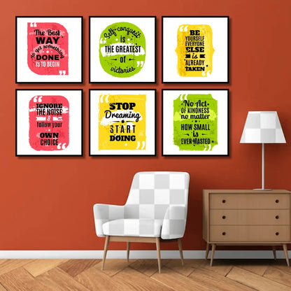 Synthetic Motivational Quote (6 Panel) Wall Art
