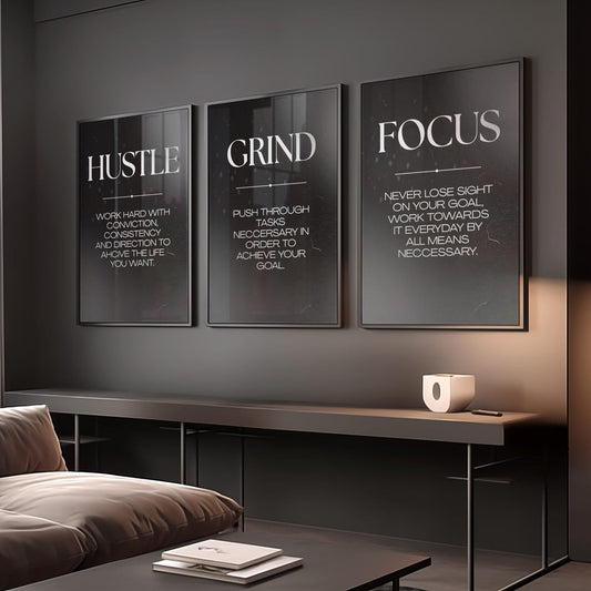 Set of 3 Inspirational Wall Definition