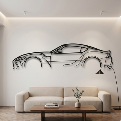 Toyota Supra Metal Laser Cut Wall Frame – Premium Car Wall Art