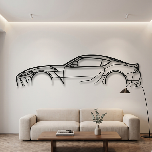Toyota Supra Metal Laser Cut Wall Frame – Premium Car Wall Art