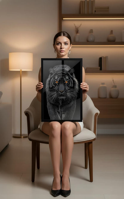 Midnight Tiger – Modern Luxury Wall Frame