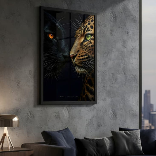Panther & Leopard Duality – Premium Wall Art