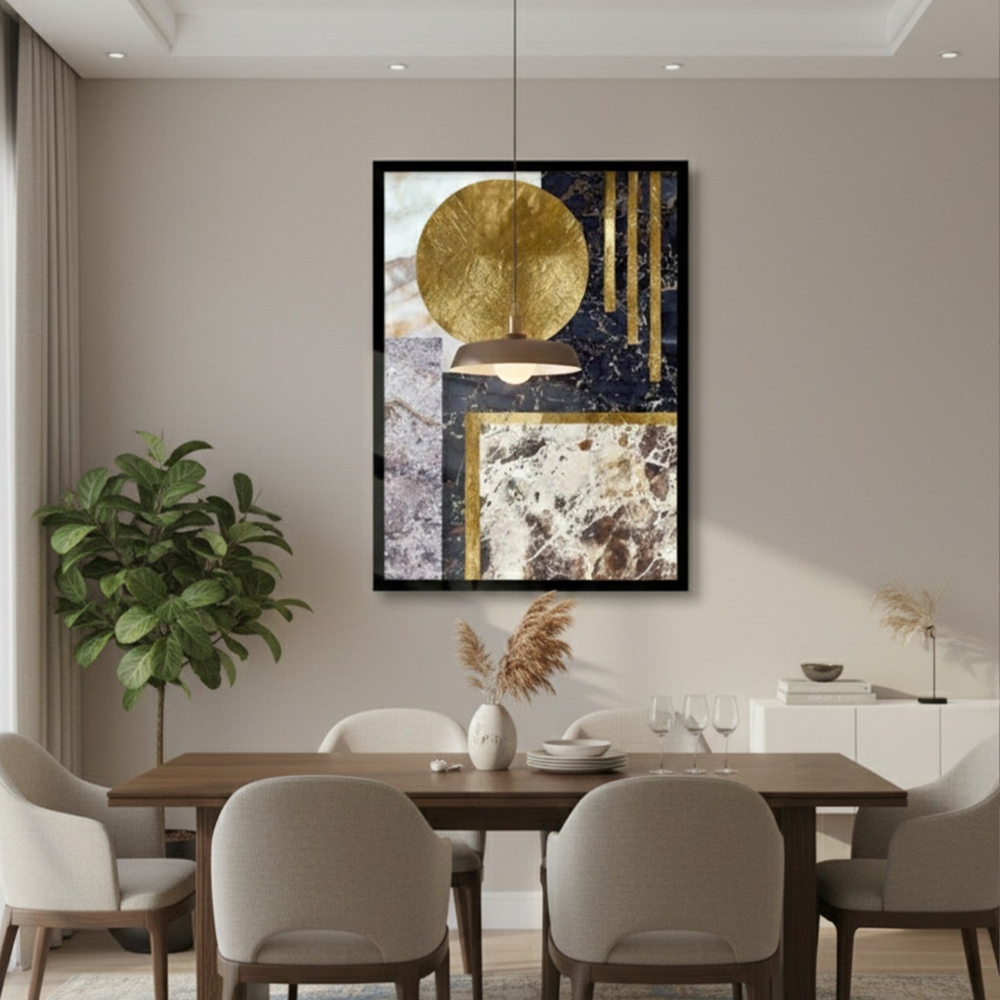 Nordic Modern Geometric Canvas Frames | Wall Art