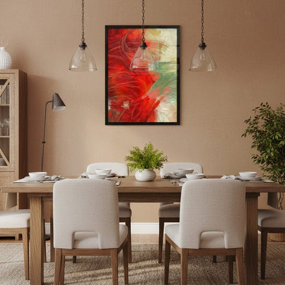 Red Minimal Abstract Canvas Frames | Wall Art