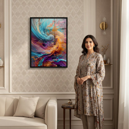 Paint Swirl Canvas Frames | Wall Art