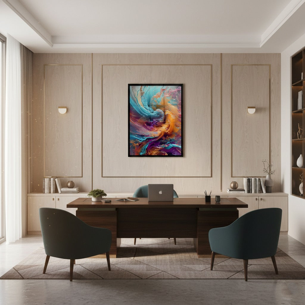 Paint Swirl Canvas Frames | Wall Art