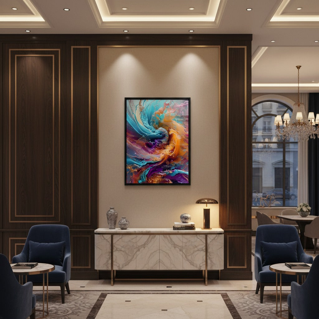 Paint Swirl Canvas Frames | Wall Art