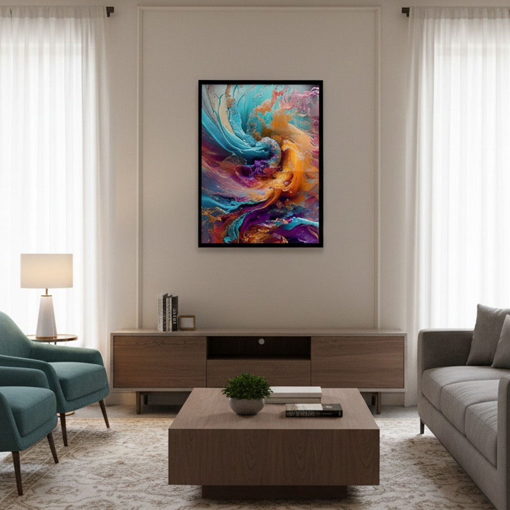 Paint Swirl Canvas Frames | Wall Art