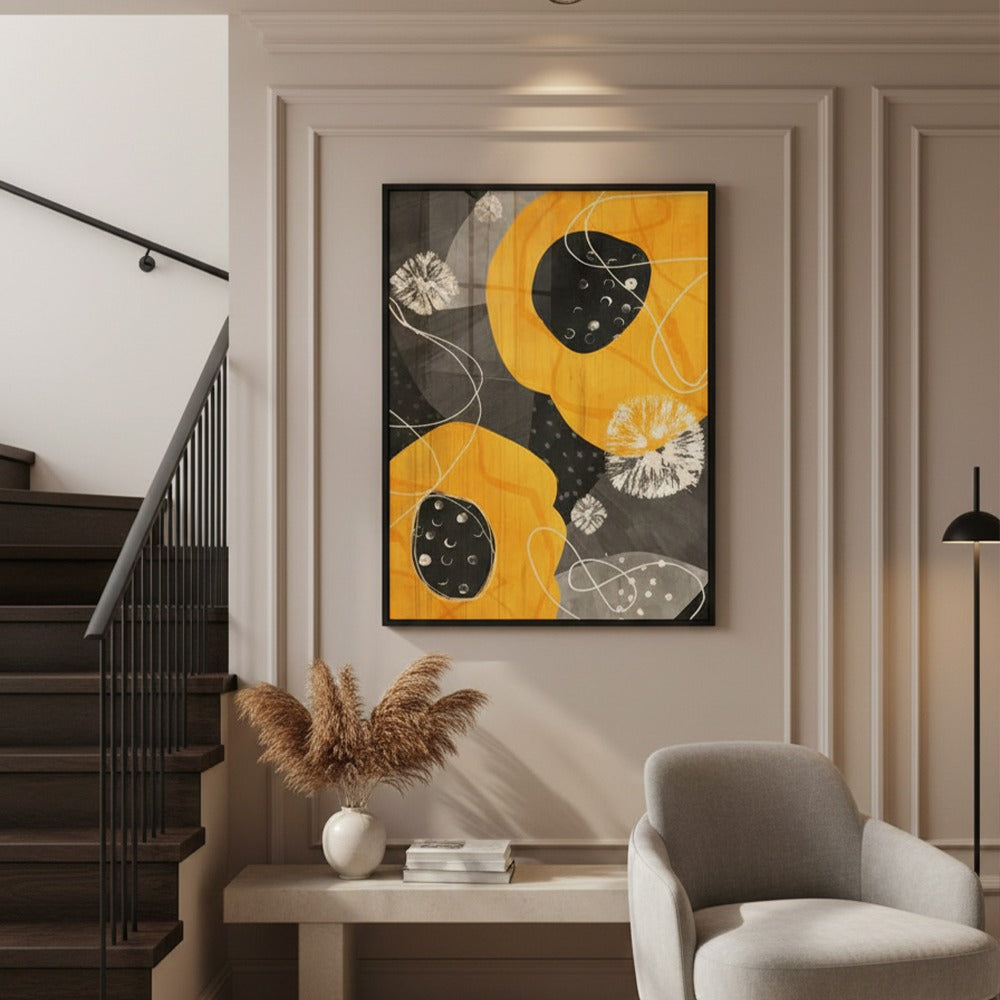 Contour Art, Digital Art Flower Canvas Frames | Wall Art