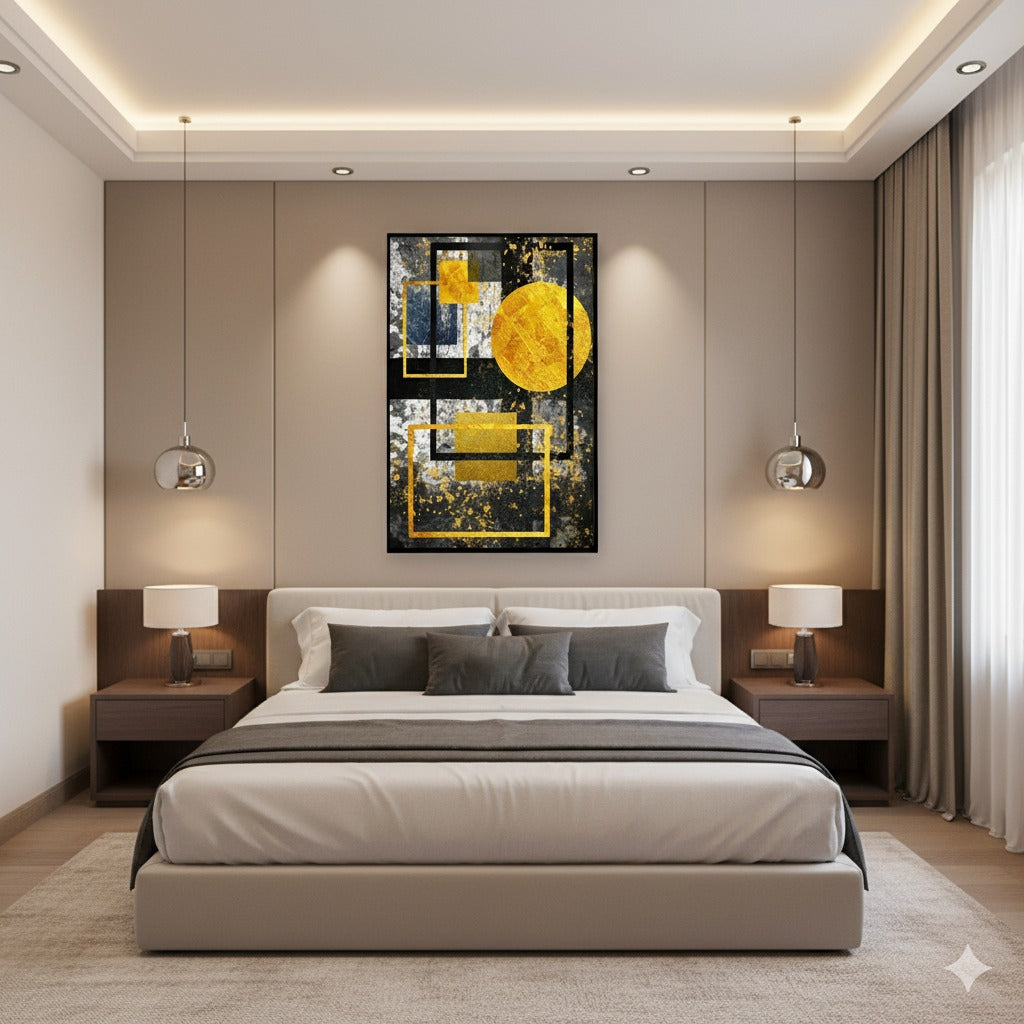 Multicolor Abstract Geometric Canvas | Wall Art