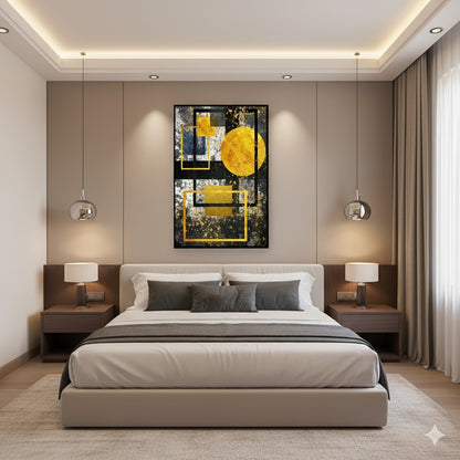 Multicolor Abstract Geometric Canvas | Wall Art