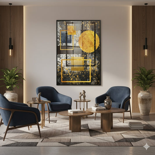 Multicolor Abstract Geometric Canvas | Wall Art