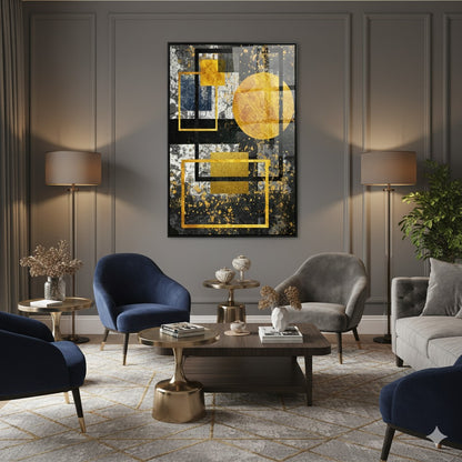Multicolor Abstract Geometric Canvas | Wall Art
