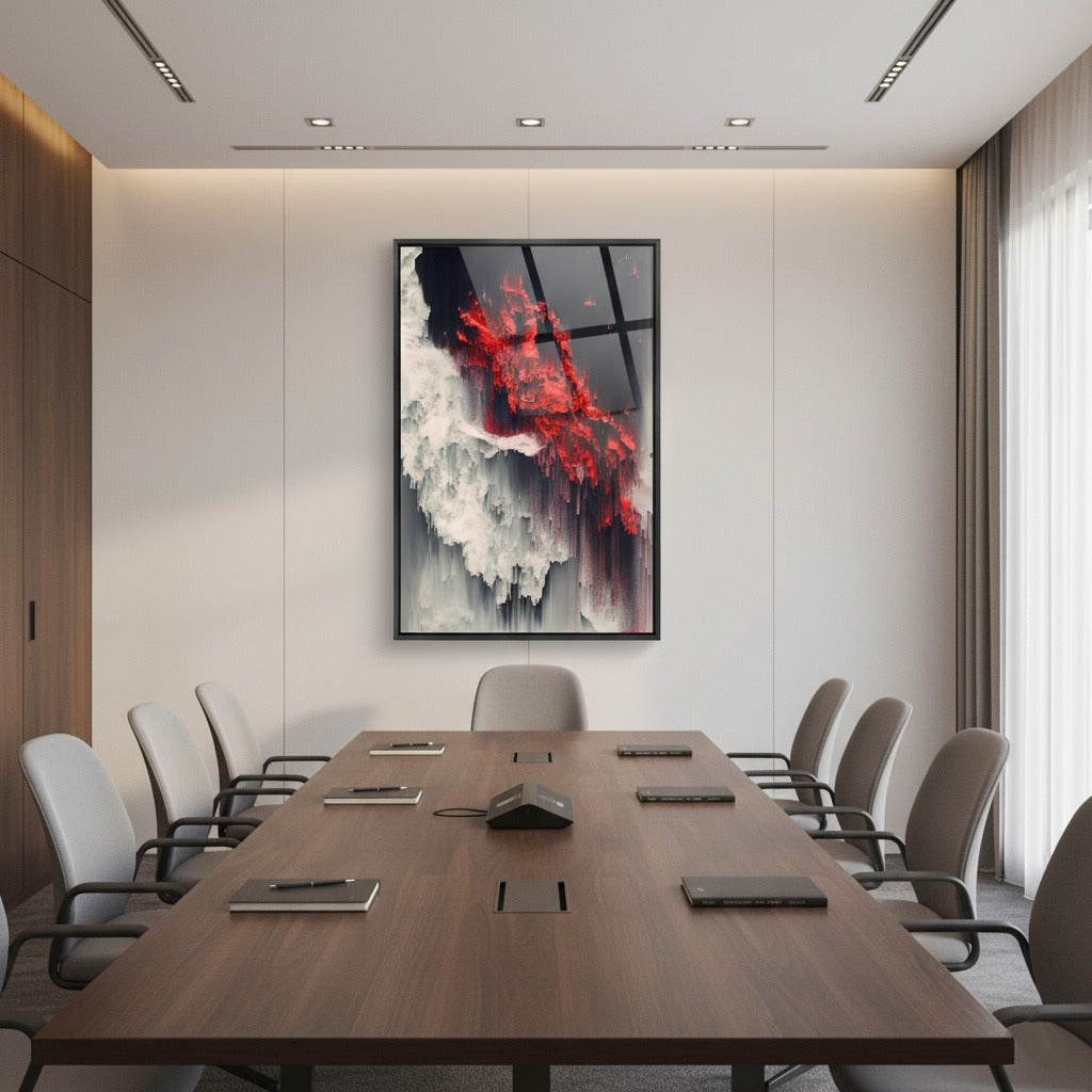 Three Color Abstract Canvas | Wall Art