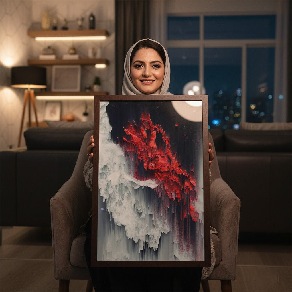 Three Color Abstract Canvas | Wall Art