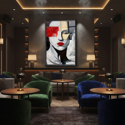 Grey And Black Women Canvas Frames Wall Art