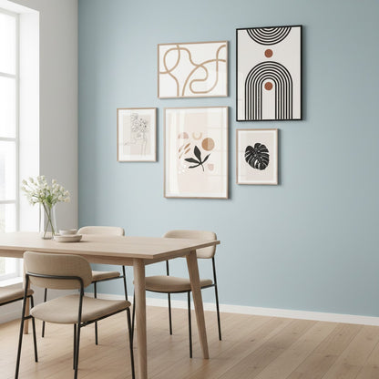 SET OF 5 (ABSTRACT & LEAVES)
