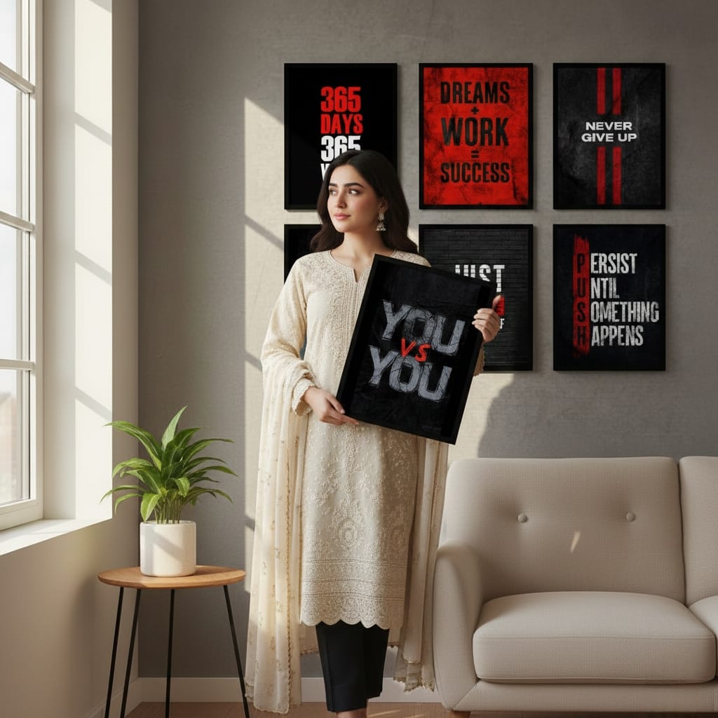 Inspiring Motivational Quotes- 6 Panel Art