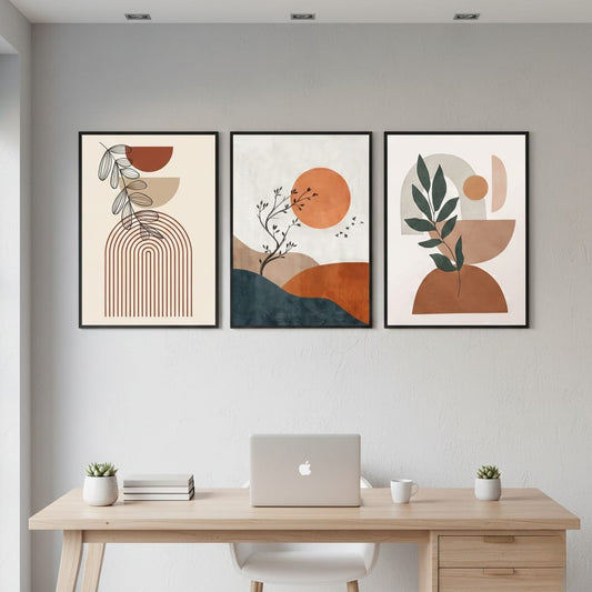 MINIMALISTIC ABSTRACT ART – 3 PANEL SET