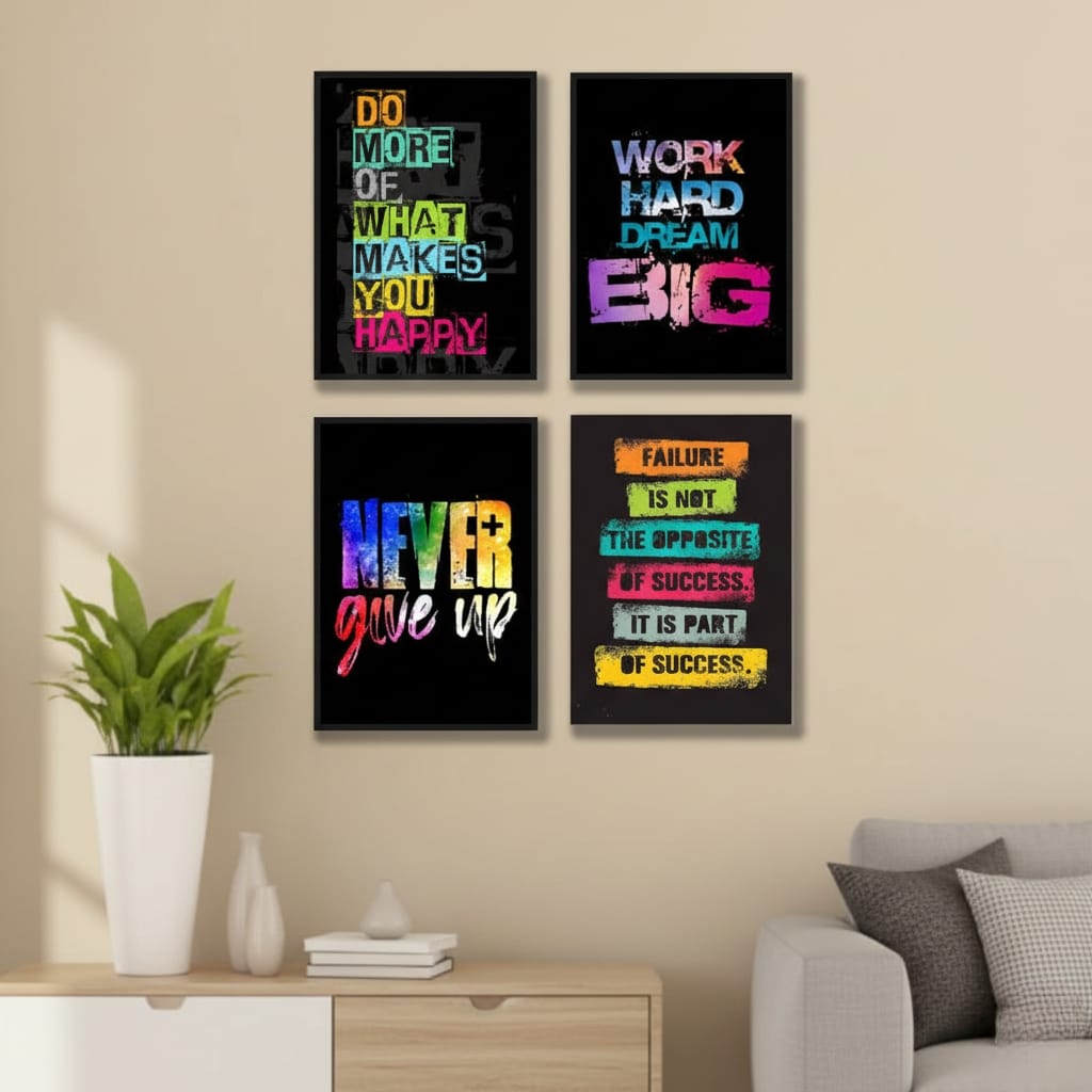 Set of 4 Inspirational Wall Art