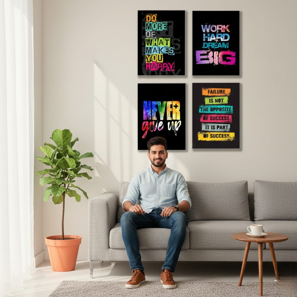 Set of 4 Inspirational Wall Art