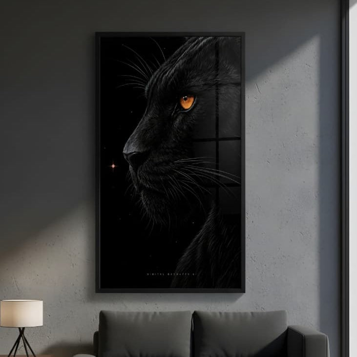 Shadow Gaze – Black Panther Wall Art