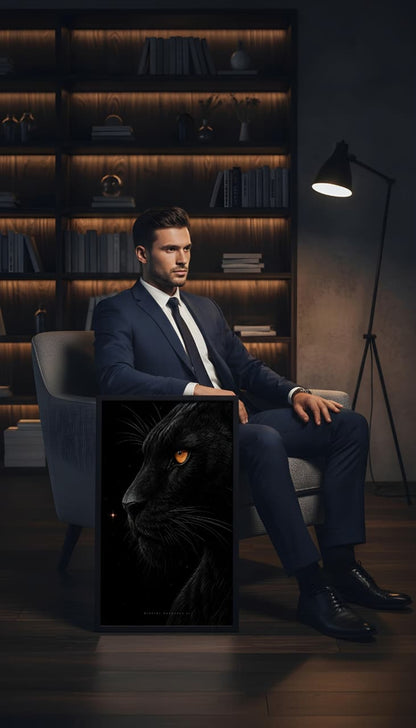 Shadow Gaze – Black Panther Wall Art