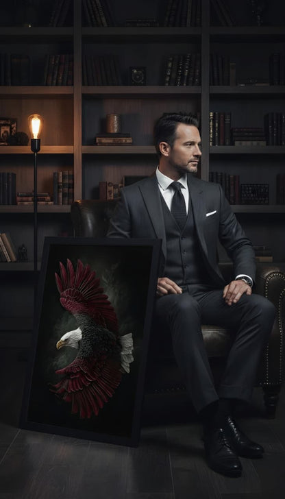 The Red Winged Guardian Wall art