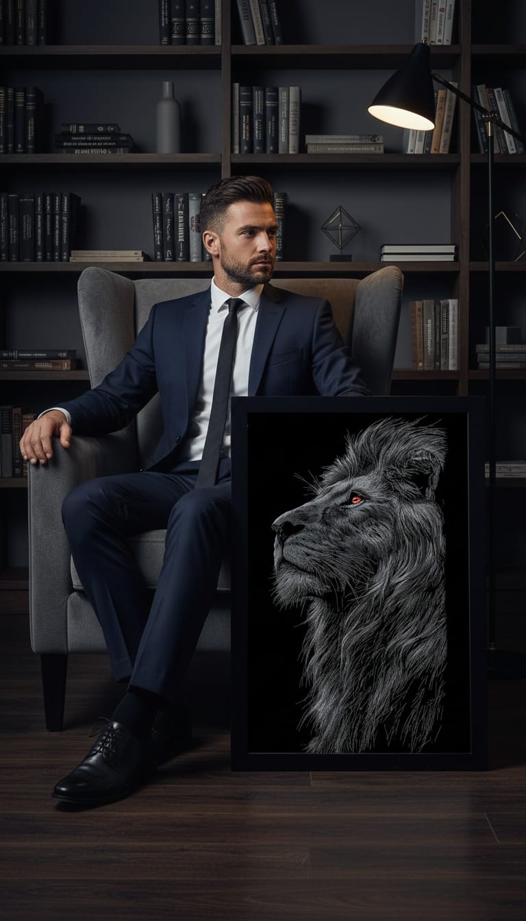 The Obsidian Monarch Wall Art