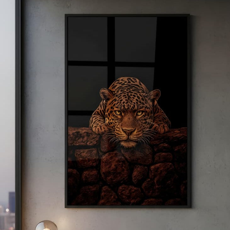 Silent Power – Majestic Leopard Wall Art Frame